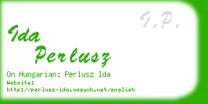 ida perlusz business card